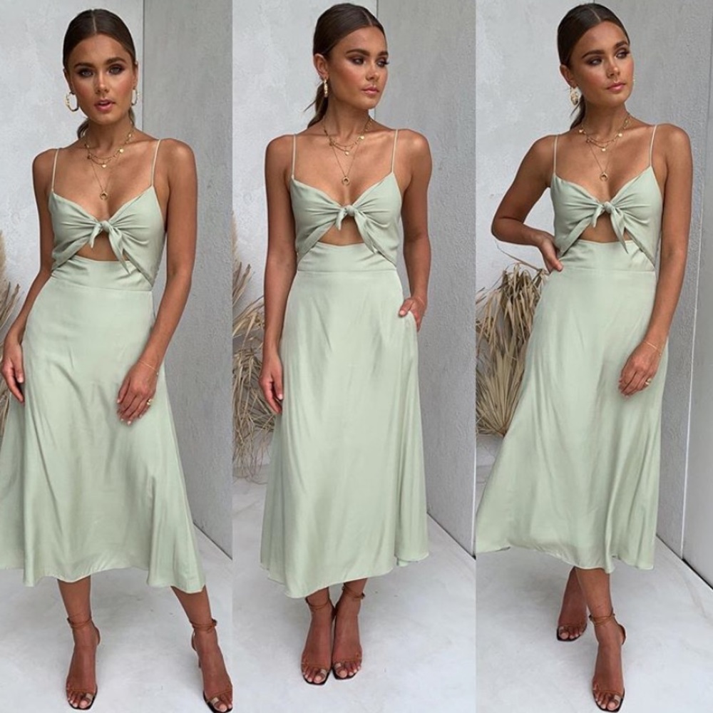 Sage Midi Dress (NWT)